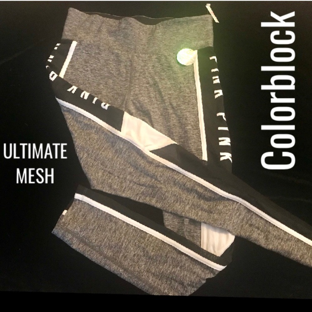 Victoria Secret PINK Gray Ultimate Mesh Legging - Picture 6 of 8